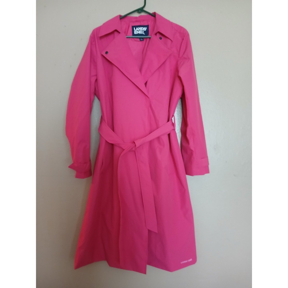 Lands' End Pink Trench Coat